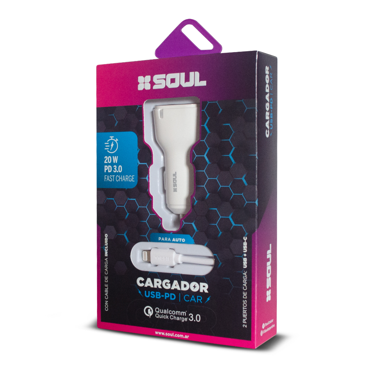 Cargador Auto SOUL PD-Fast Charge – Tipo C