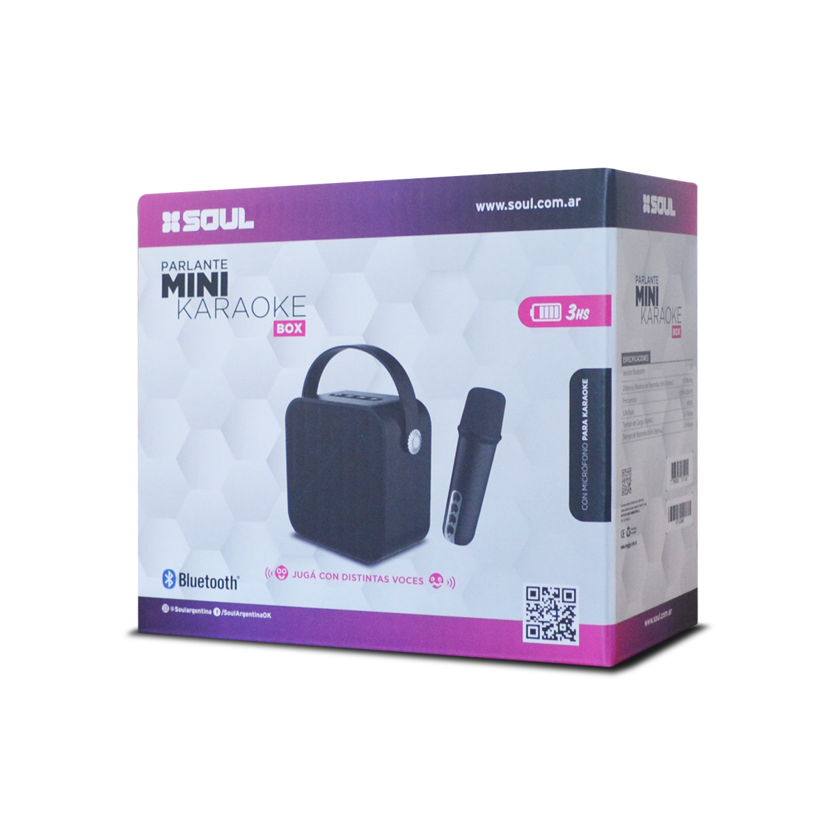 Parlante SOUL Mini Karaoke Box · Negro