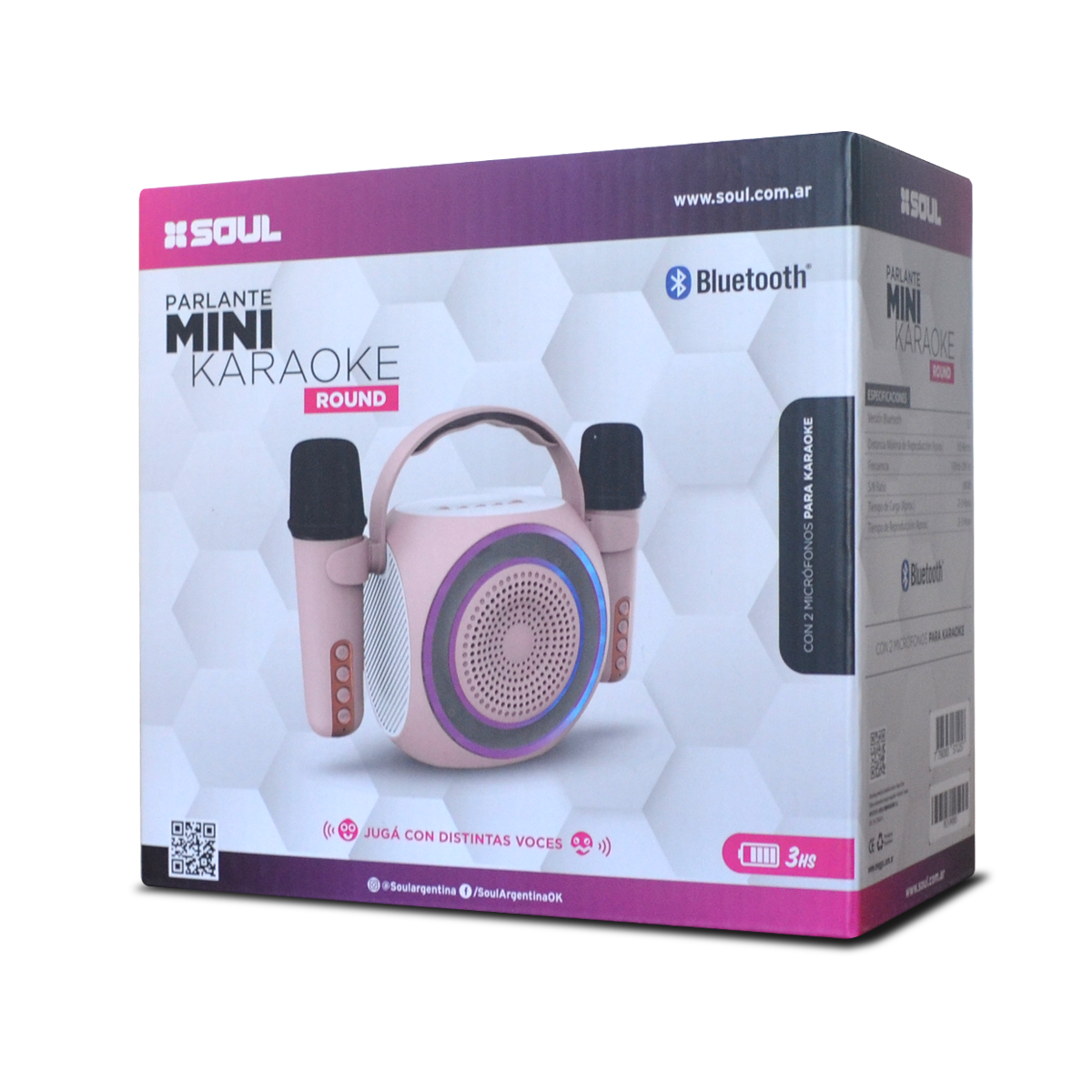 Parlante SOUL Mini Karaoke Round · Negro