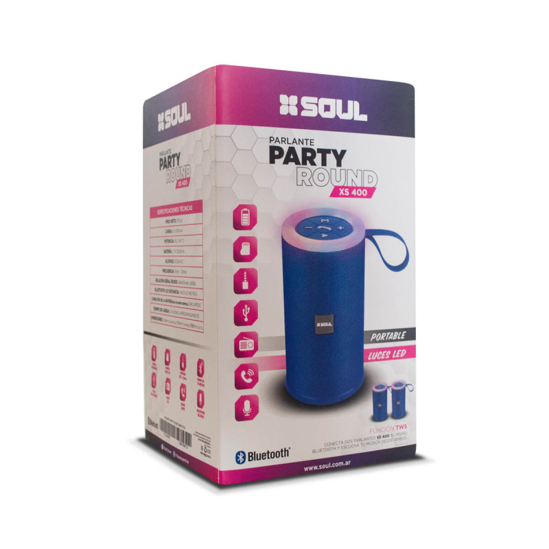 Parlante SOUL Riff Party Round XS400 · Camuflado