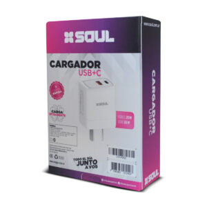 Cargador SOUL USB + USB-C · Sin Cable